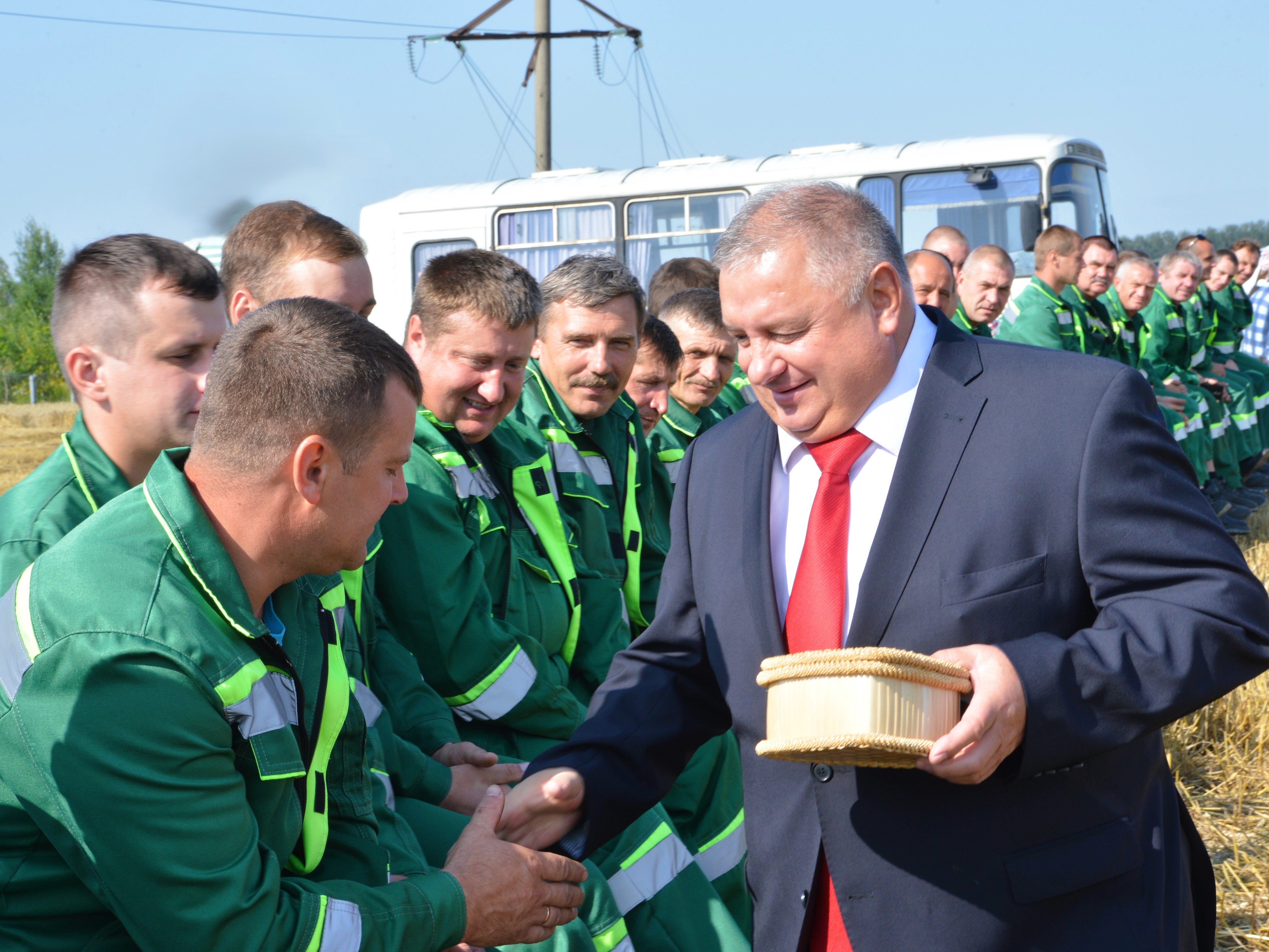 Зерновые поля агрокомбината